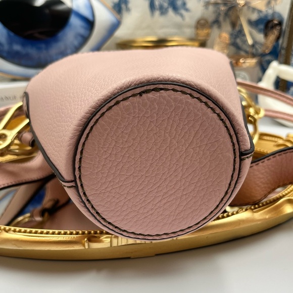🆕 SEE BY CHLOE 🧿 NWOT LEATHER MINI CECILYA PINK BUCKET BAG - Picture 13 of 15